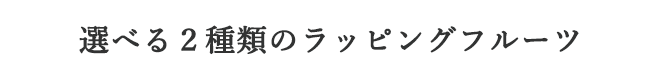 選べる2種類のラッピングフルーツ