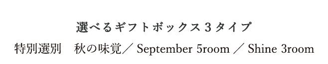 選べるギフトボックス3
			タイプ