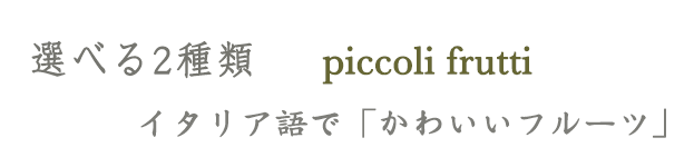 選べる2種類 piccoli frutti