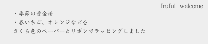 ラッピングフルーツ fruful welcome
